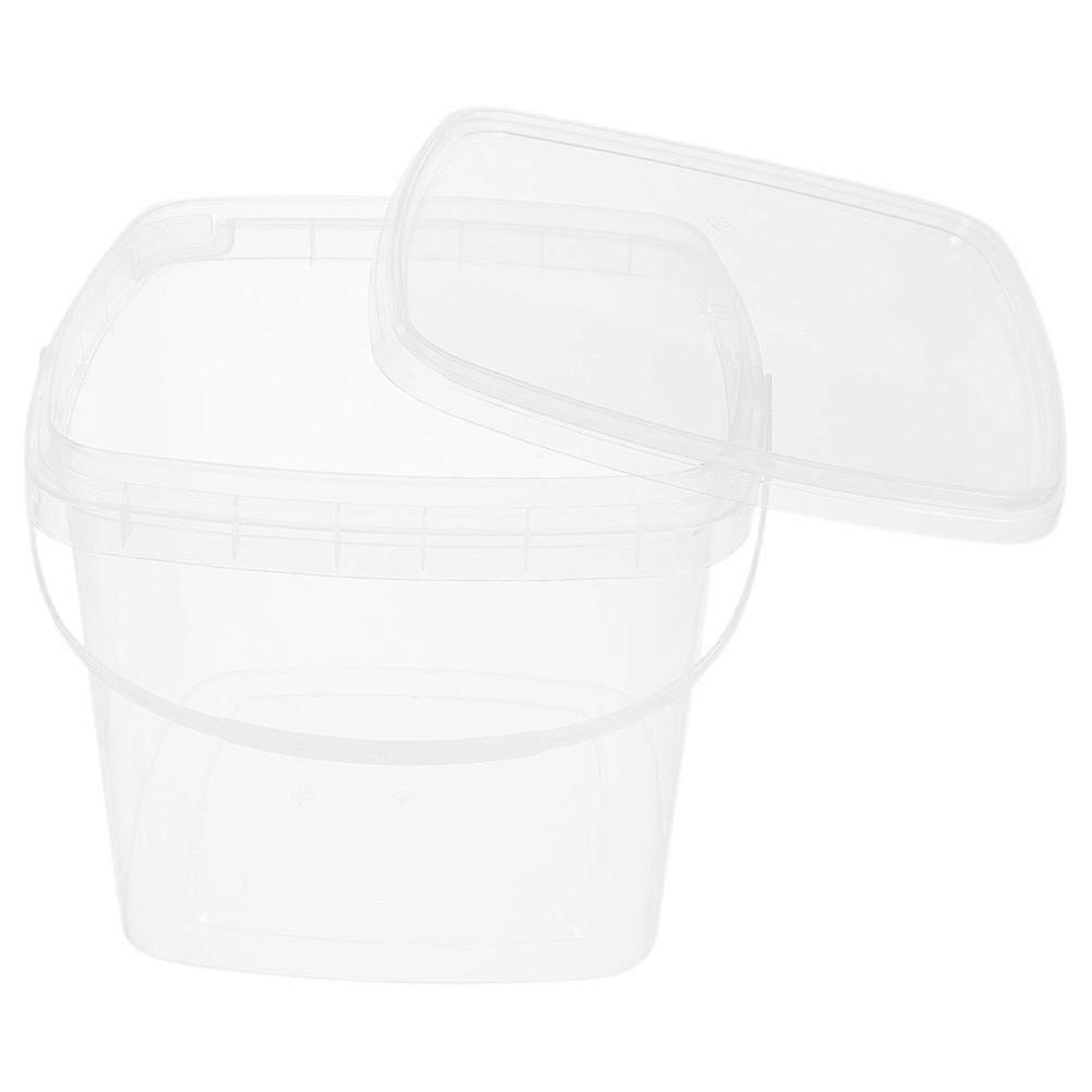 Plastic Food Bucket with Handle and Leakproof Lid for Storage, Water, Outdoor Use, DIY Crafts, and Party Favors