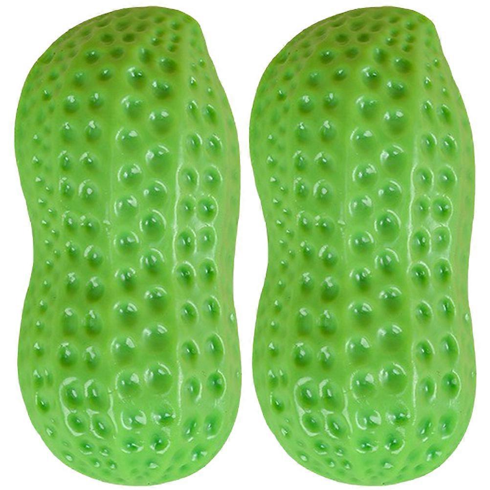 Sky-blue Chew Toys for Pets Made of Safe TPR Material 2pcs Simulation Peanut Shape Dog Toys
