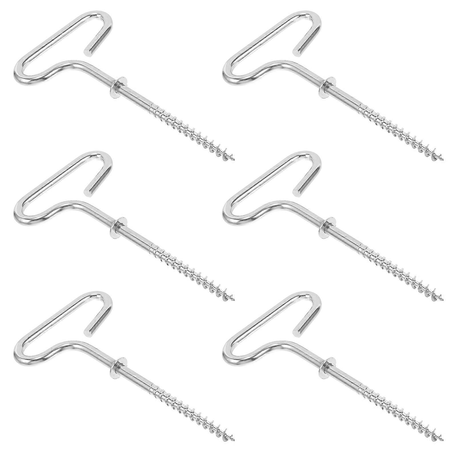 Portable 6Pcs Metal Spiral Stake For Fishing And Camping Perfect For Tent Fixing And Winter Fishing Rod Holders