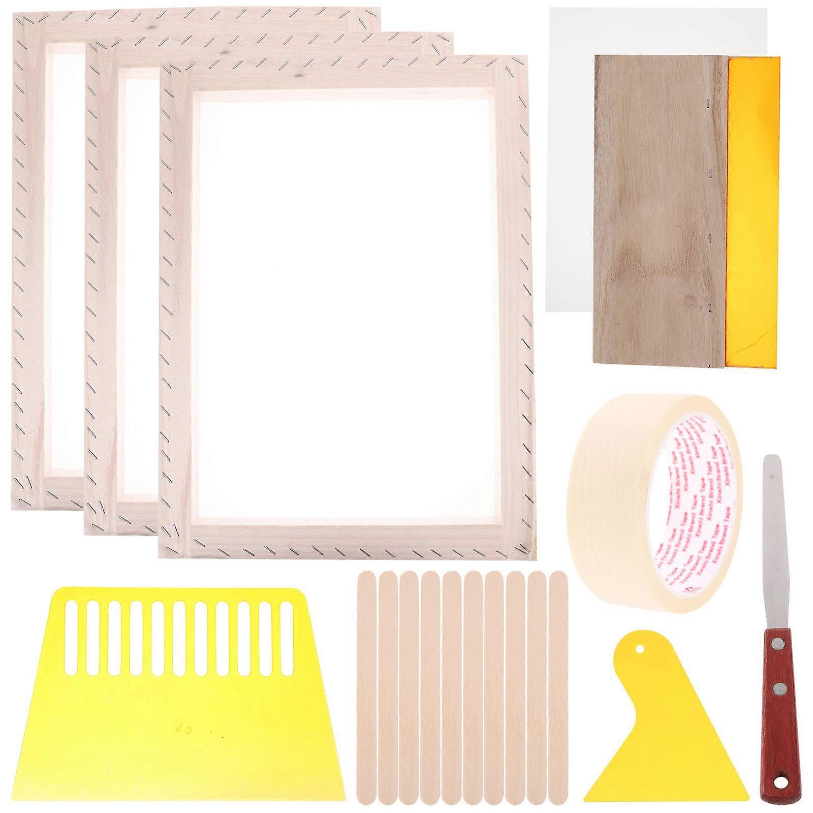 1 Set Portable Silk Frame Kit Ideal for DIY Projects on Shirts Fabrics and Banners Sturdy Design