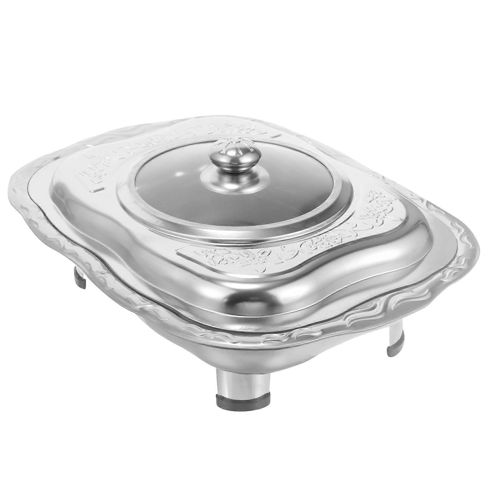 Stainless Steel Buffet Tray for Storage Lightweight and Durable Silver Color Fits Various Scenes 7.87 Inches