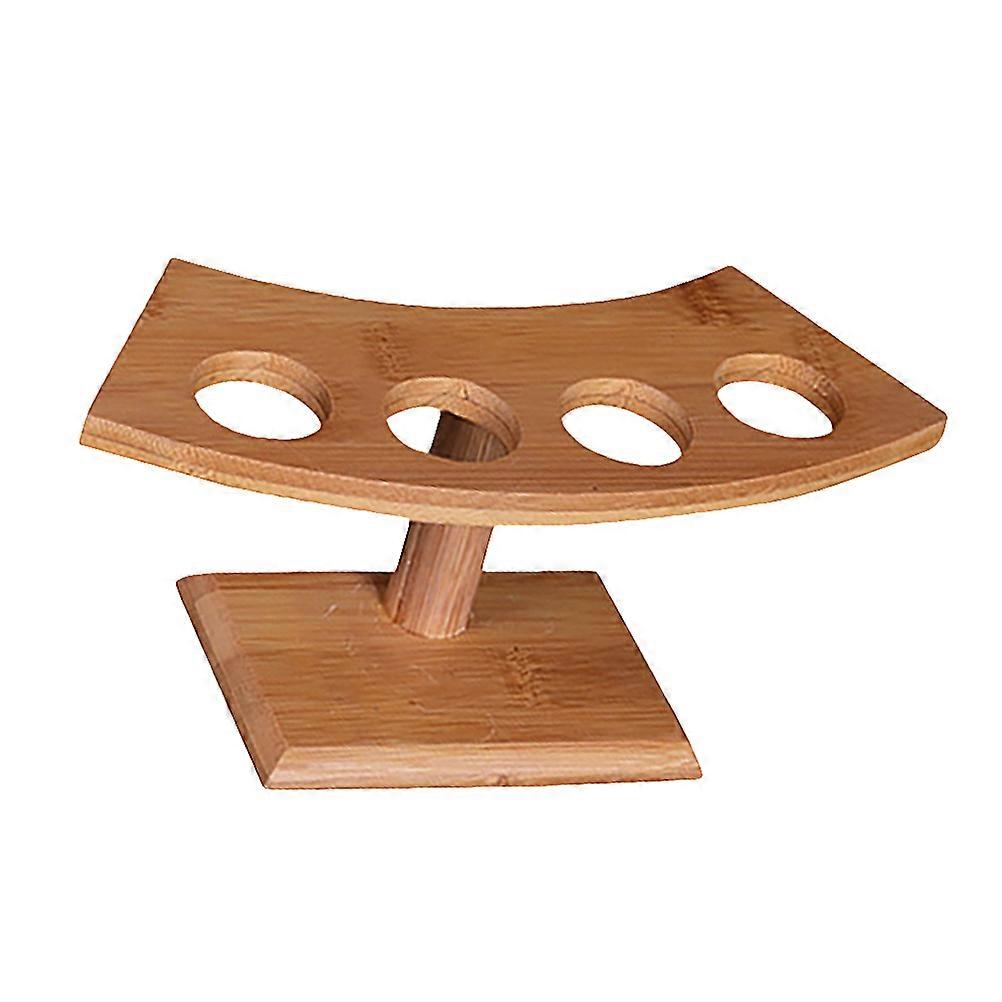 Japanese Hand Roll Storage Rack for Home Restaurant Khaki Synthetic Material 1pc Four Holes