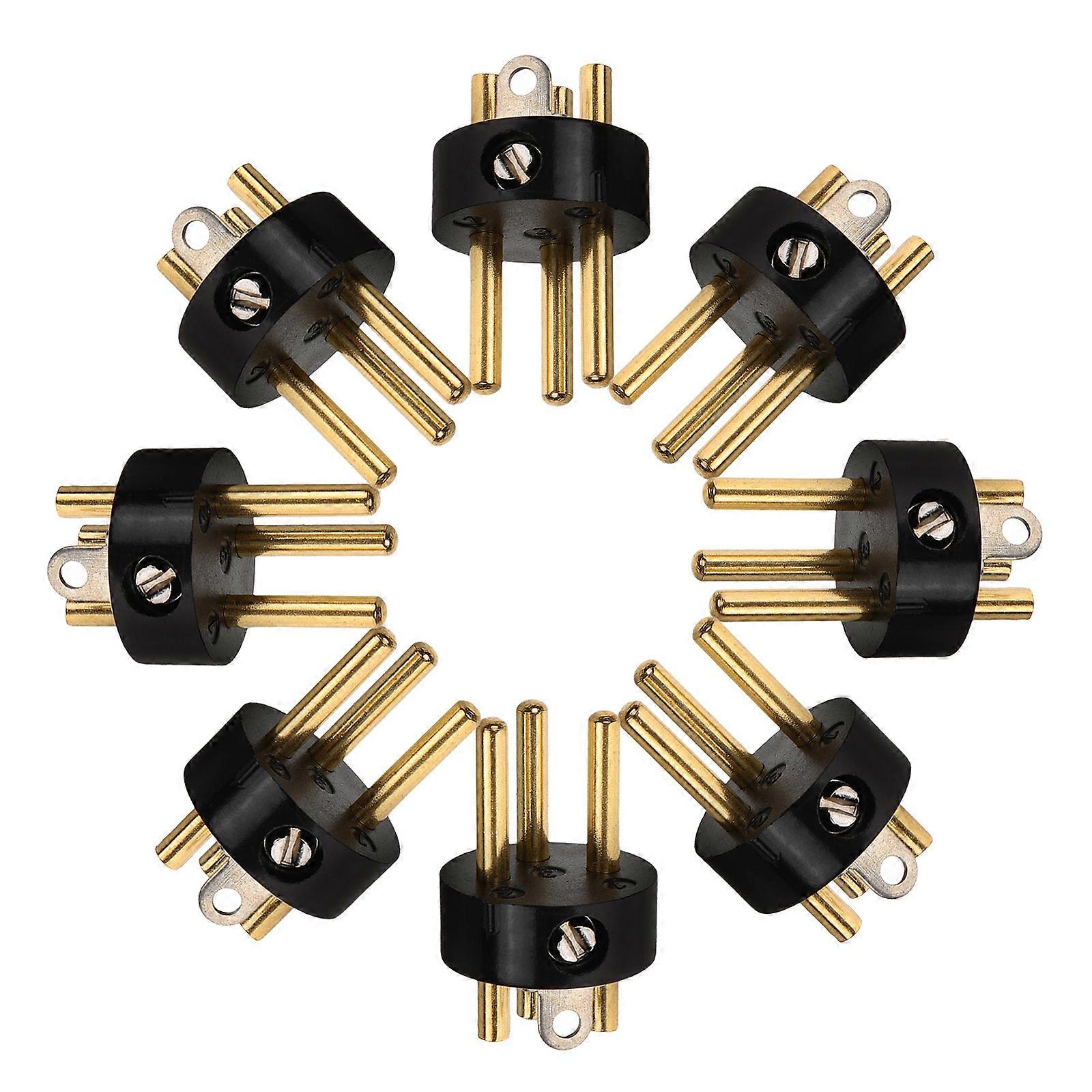 Audio Cable Adapter Mic Plugs Microphone Connection Sound Equipment Use Metal Material 8Pcs