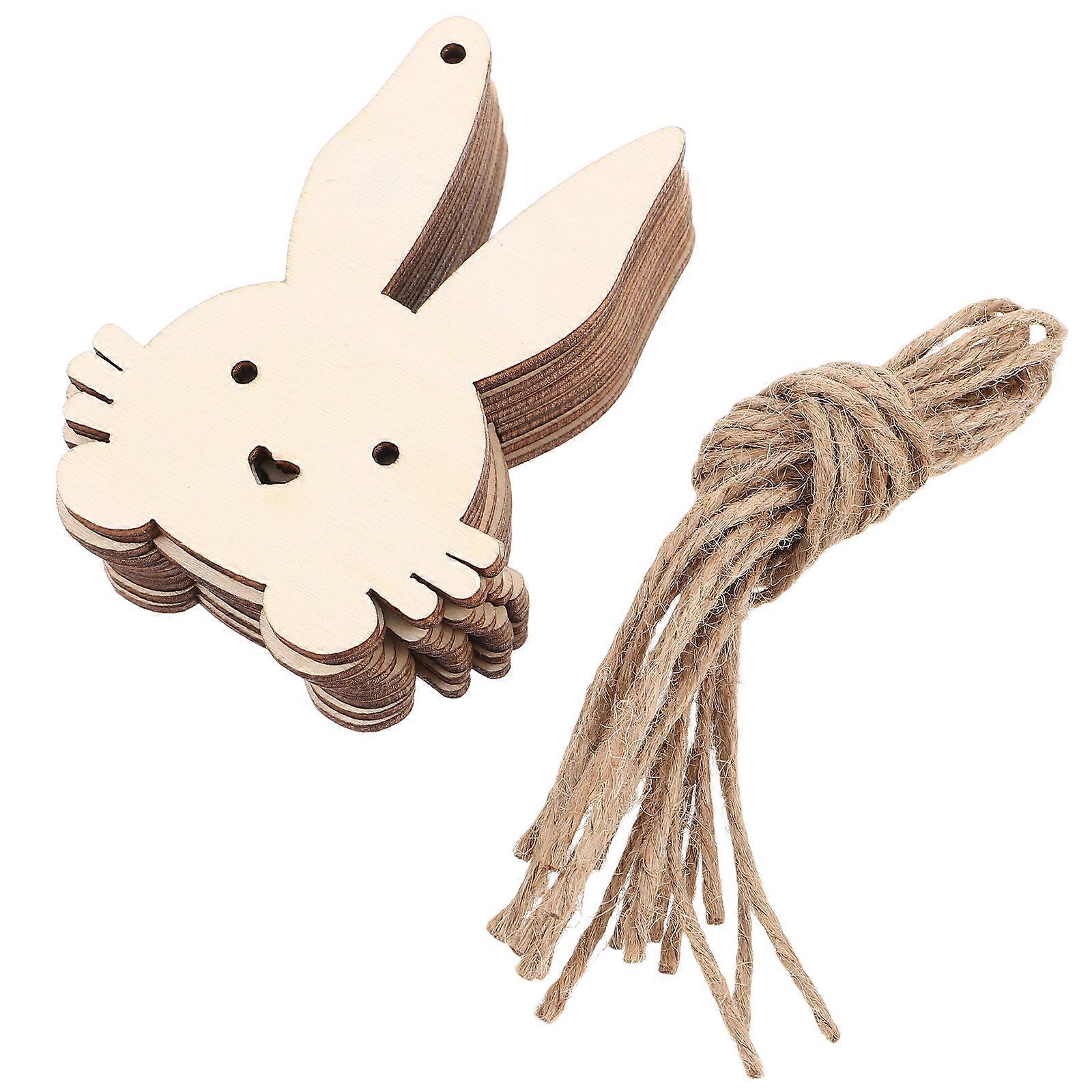 Easter Wooden Bunny Cutouts Unfinished Wood Shapes for DIY Crafts Party Decorations Table Centerpiece Rustic Rabbit Ornaments