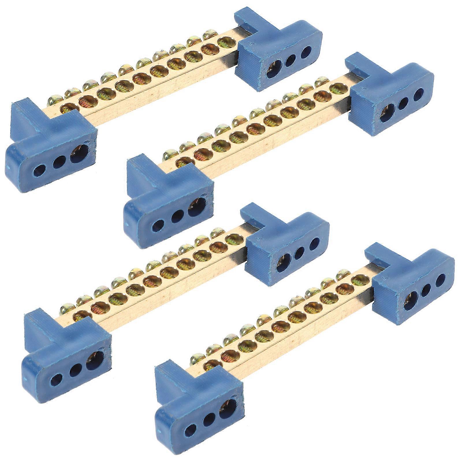 Terminal Block Distribution Terminal Bus Industrial Use Multi 10.70X2.50X1.60CM Power Distribution 4Pcs