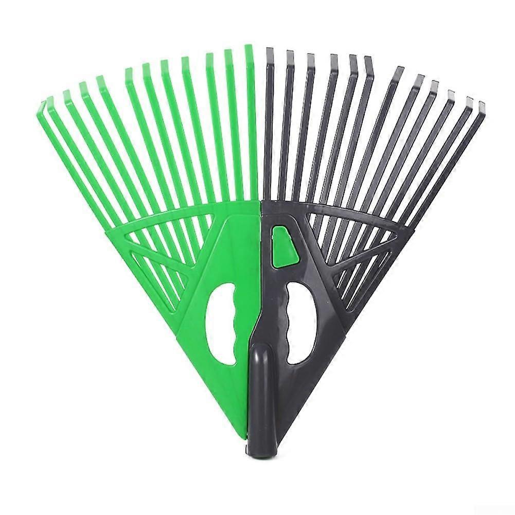 Garden Tool Lawn Rake For Leaves And Grass Collection With ComFor Fort Grip Ergonomic Handle