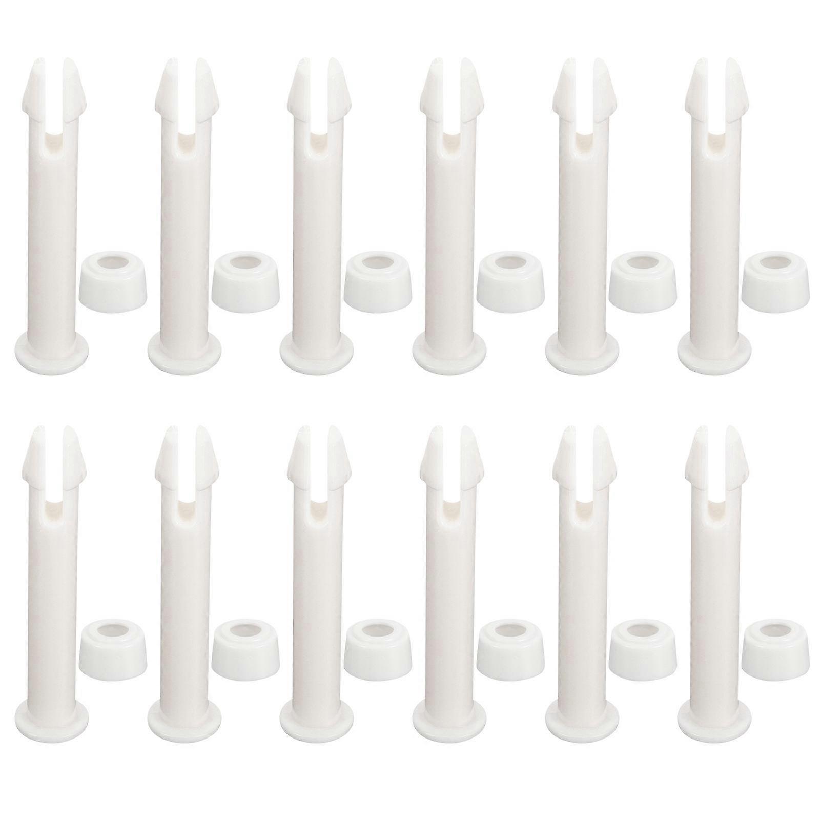Swimming Pool Accessories 12Pcs Plastic Connecting Pins Pool Owners White 2.36 Inch T-Joint