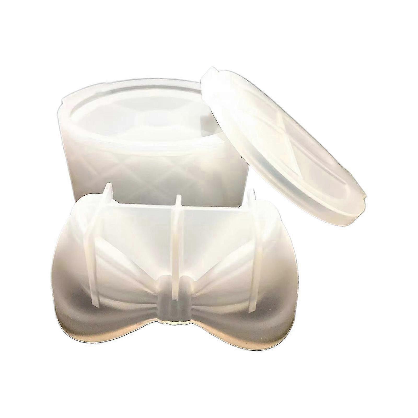 Diamonds Resin Box Molds with Lids,3D Jar Silicone Mold,Trinket Storage Container Box Mold