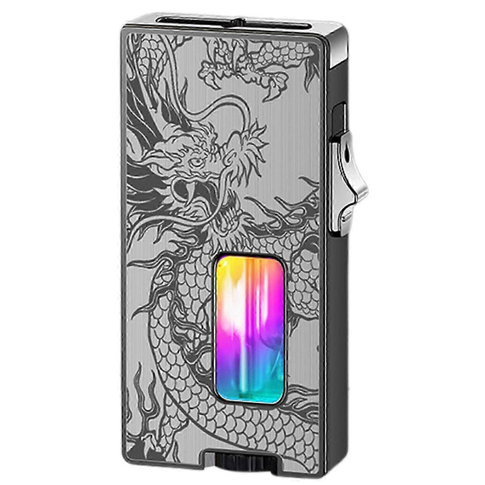 Shake-to-Ignite Gravity Sensor Electric Arc Plasma Lighter, Refillable Jet Flame Torch Lighters, 7-Flame Holes, Type-C Rechargeable