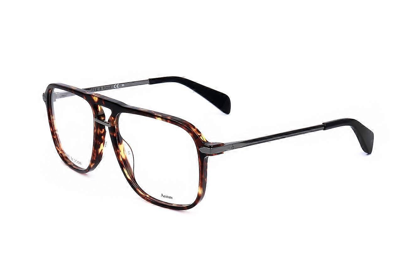 Eyewear Frames Rag & Bone RNB7006 3MA HAVANA RUTHENIUM 54/16/140 MAN
