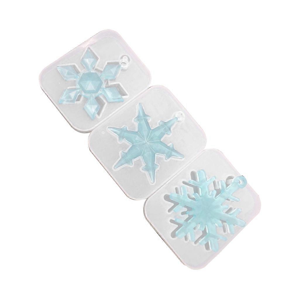 3Pcs Snowflake Mold For Jewelry Making With Simple Design And Durable Features Ideal For Craft Projects And DIY Enthusiasts