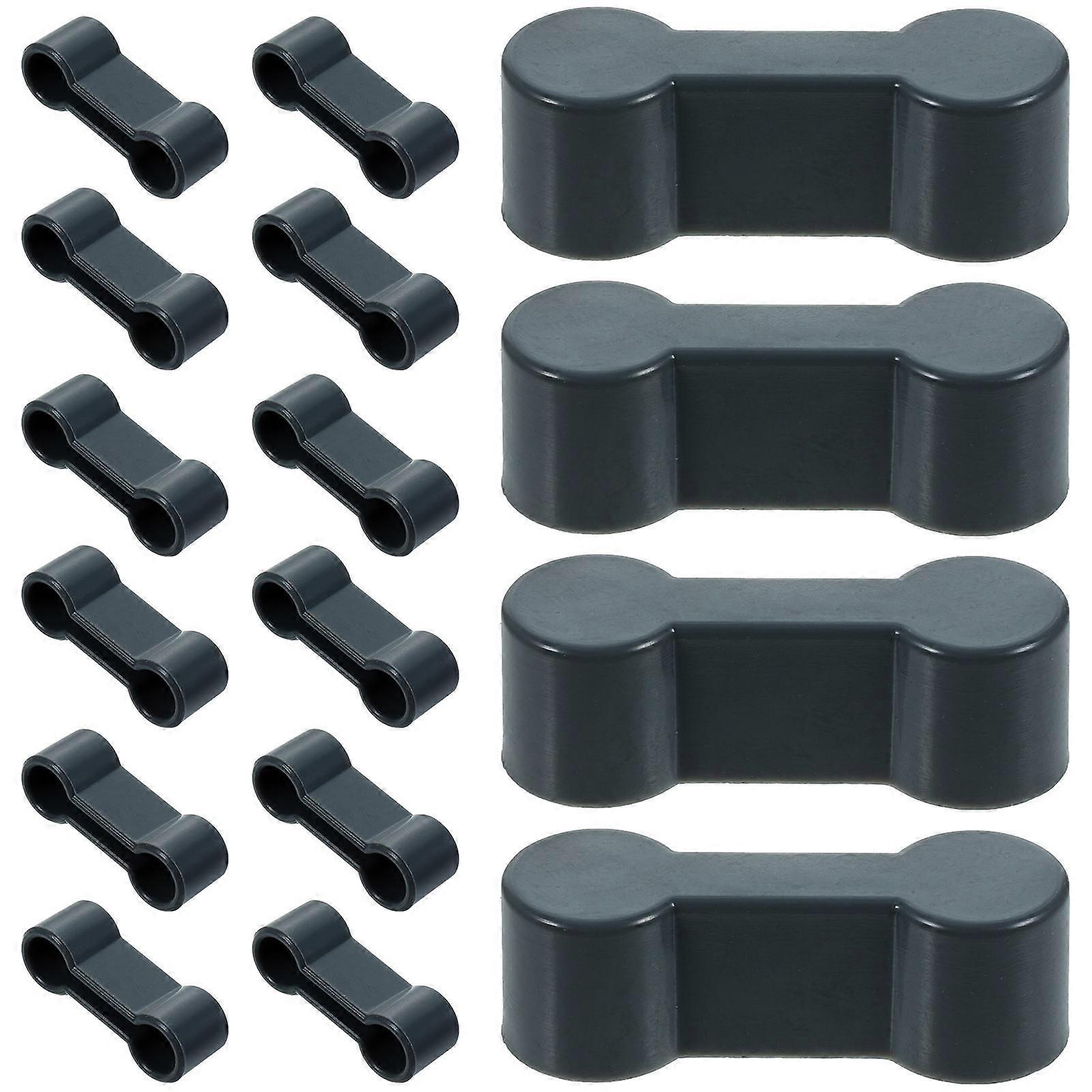 20pcs Grey Plastic Train Track Connectors for Wooden Railway, Smooth Polished Surface, Compatible with Model Train Tracks for Play and Decoration