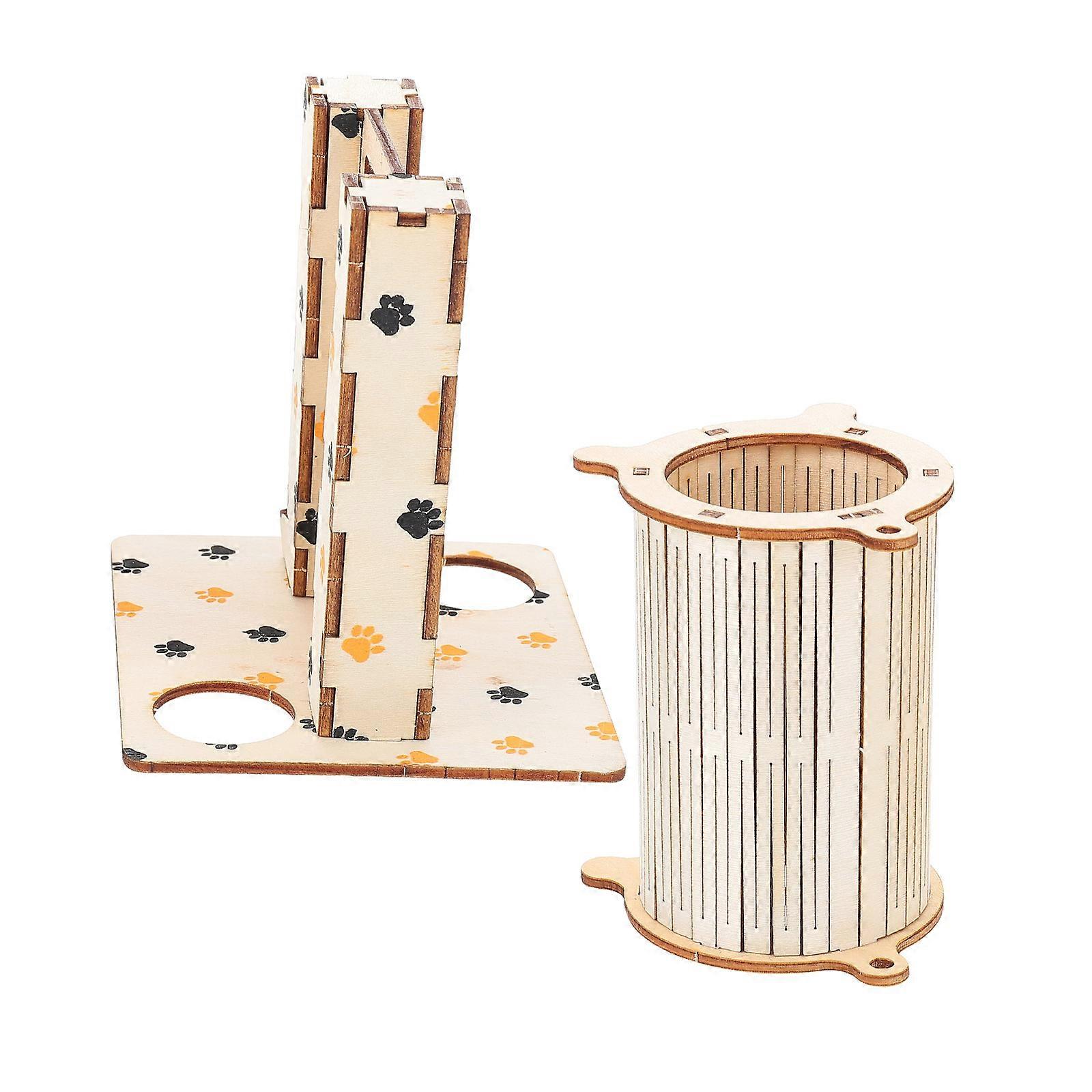 Hamster Climbing Toy 2Pcs Wood Toy For Pet Hamster Assorted Color Suitable For Home Use Physical Activity