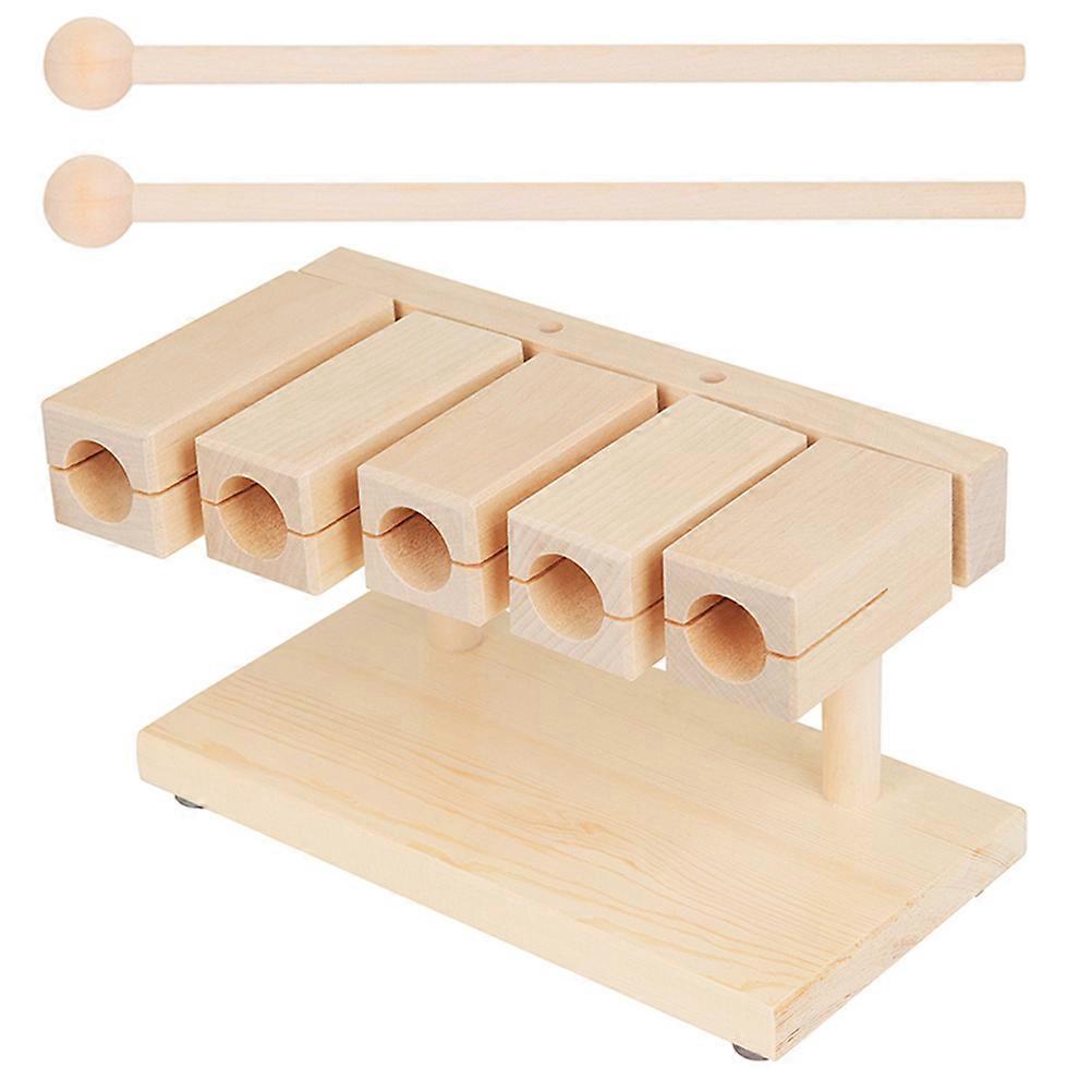 Children Percussion Instrument Toy 1 Set Clapper Shape Light Yellow Ideal For Temple Use And Parent-Child Interaction