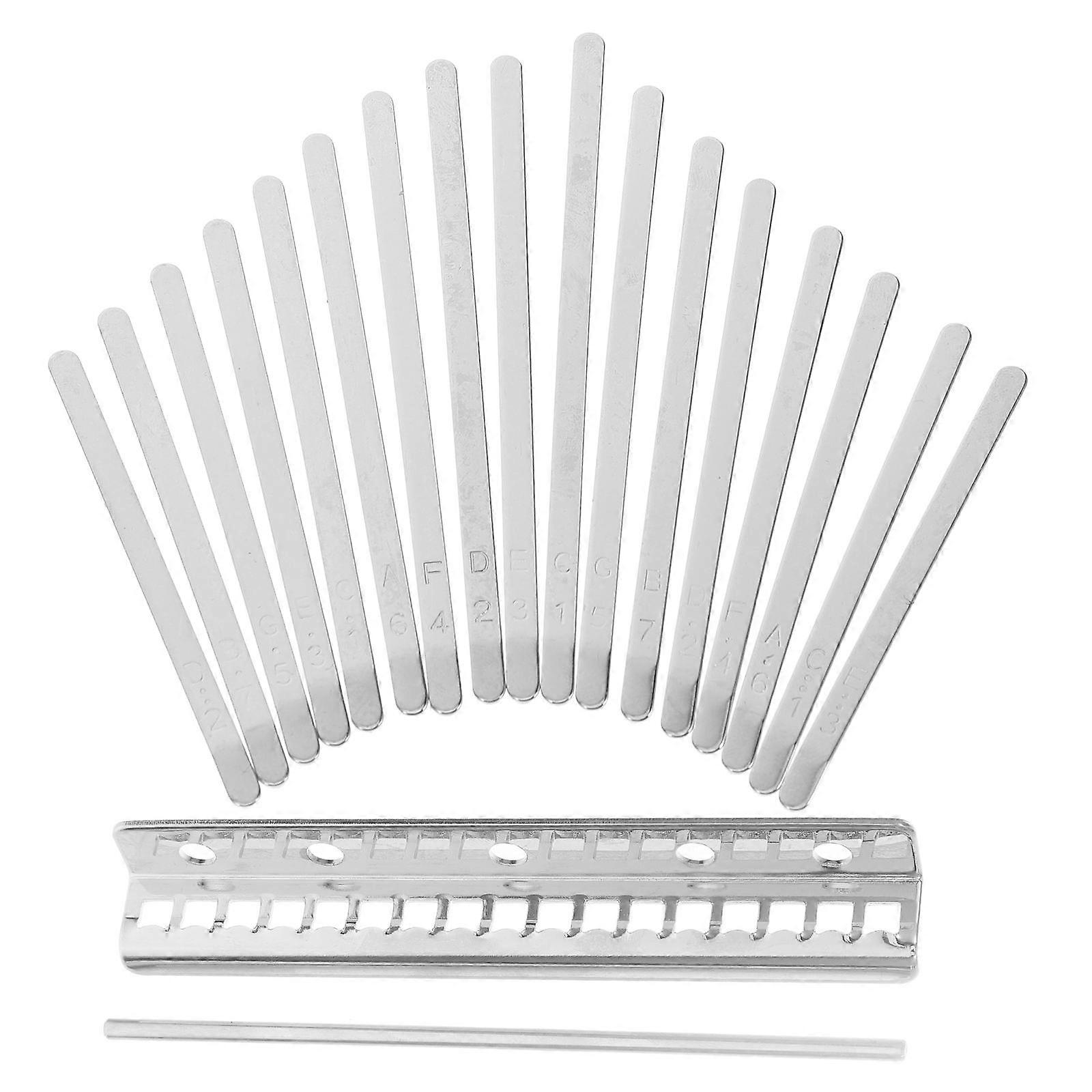 Thumb Piano Keys 17 Note Kalimba Accessories For Beginners Musical Instrument Parts Silver Bending Design 1 Set
