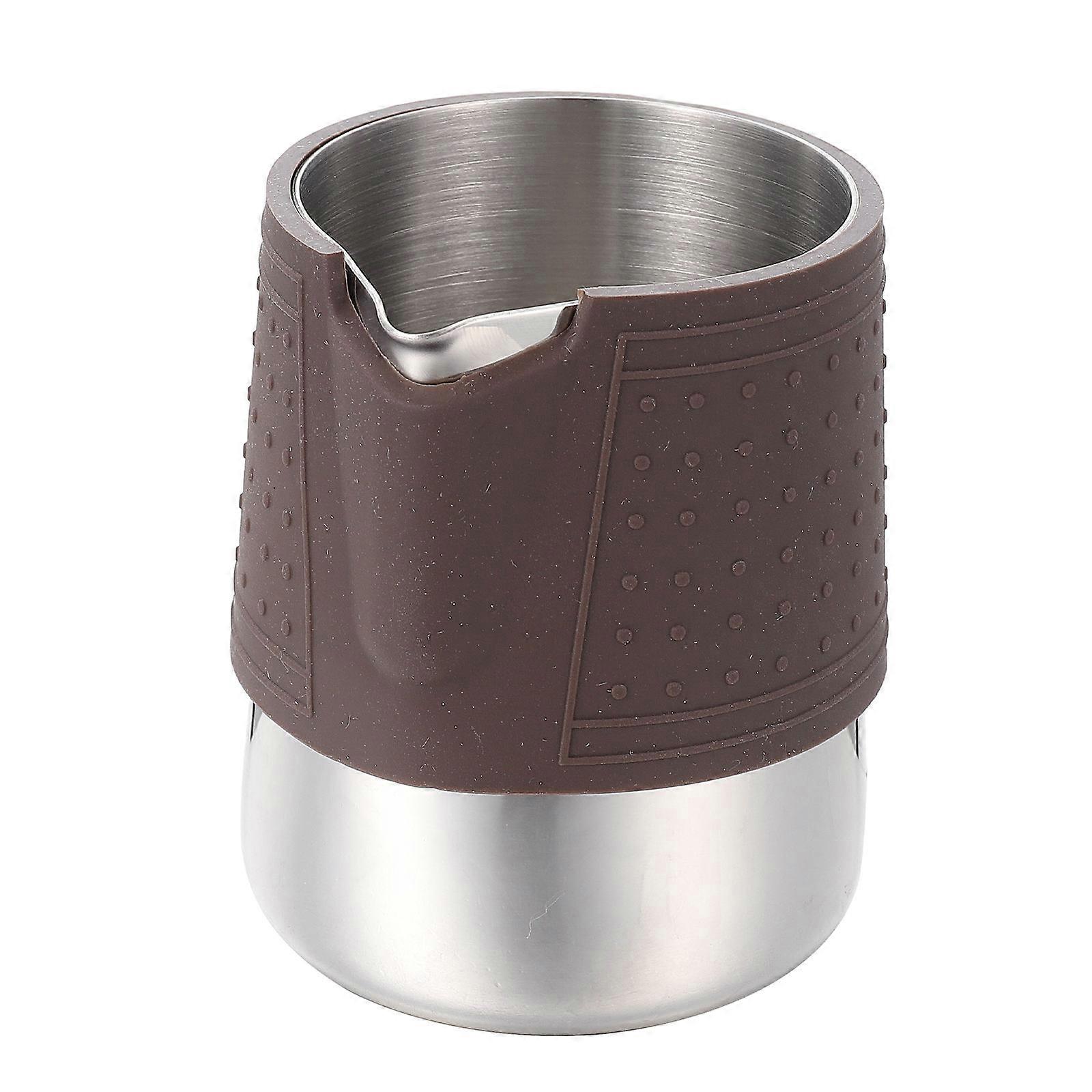 Coffee Stainless Steel Milk Frother Cup for Home Use with Protective Sleeve