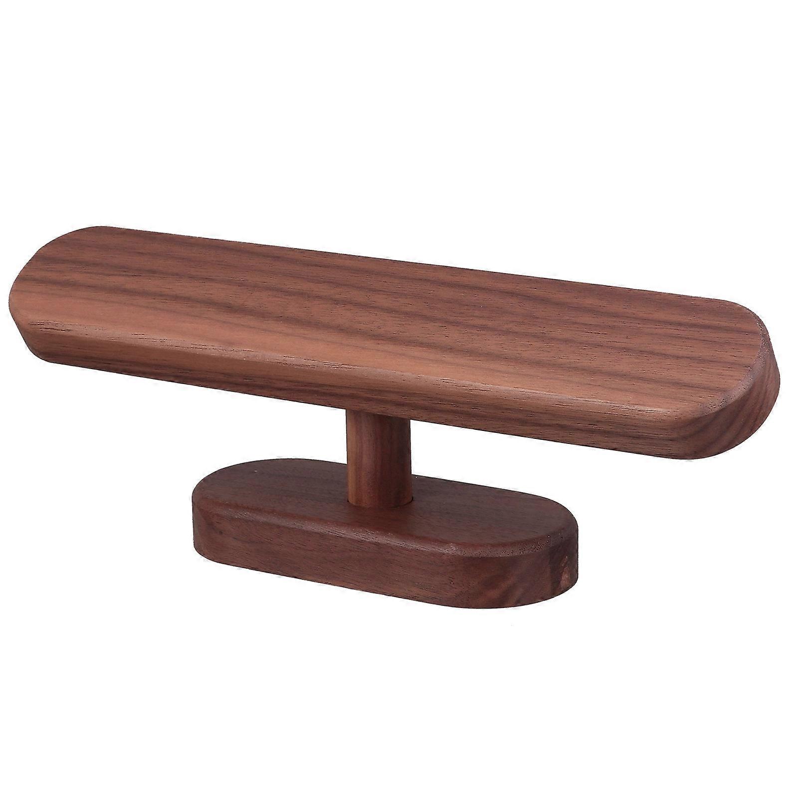 Wooden Jewelry Display Rack and Watch Stand, Simple Organizer for Home or Retail, Lightweight Walnut Design Storage