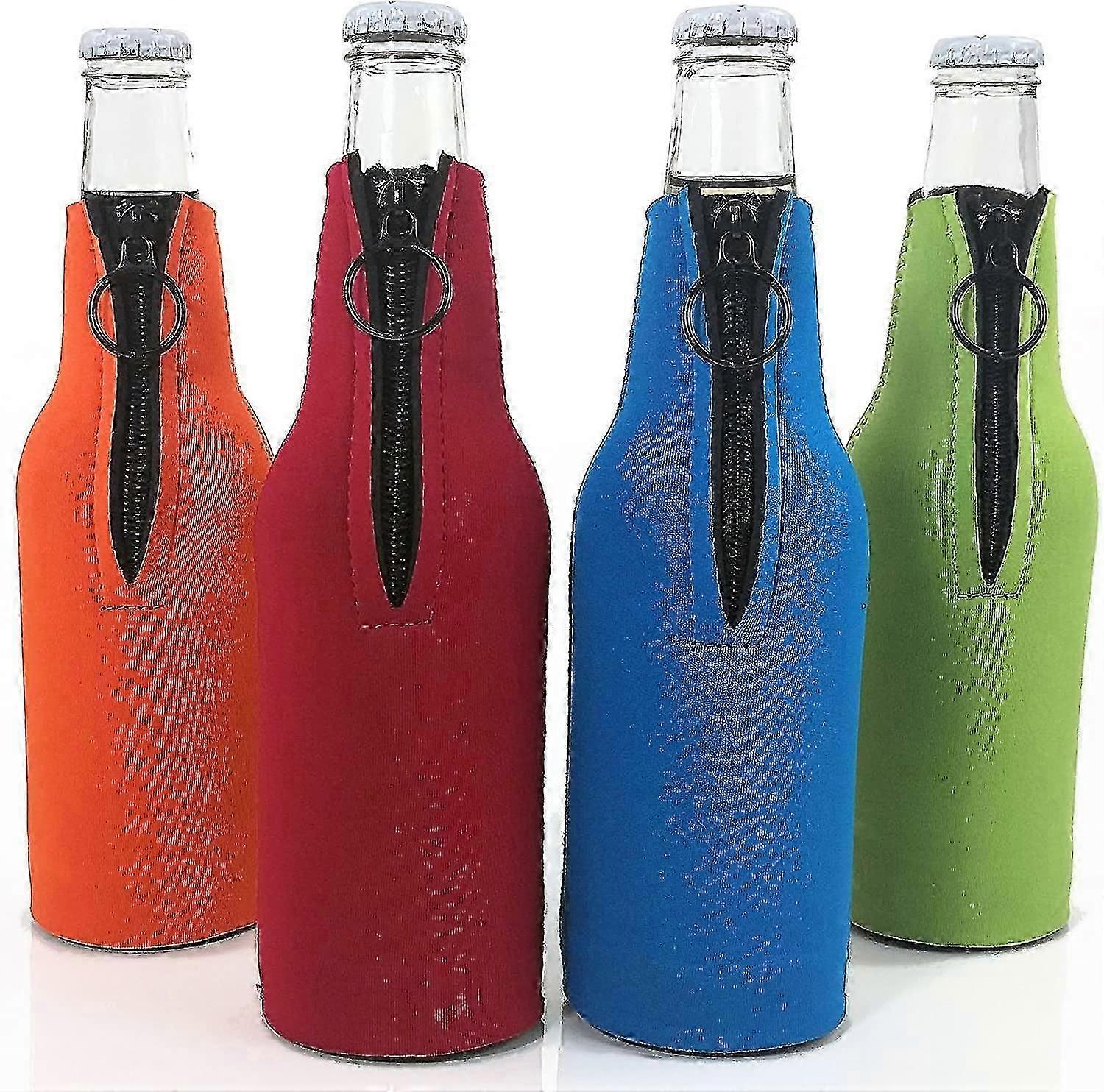 Foldable Round Bottom Bottle Protector Bag Beer Bottle Liner Cooling Bag - 4 Pieces