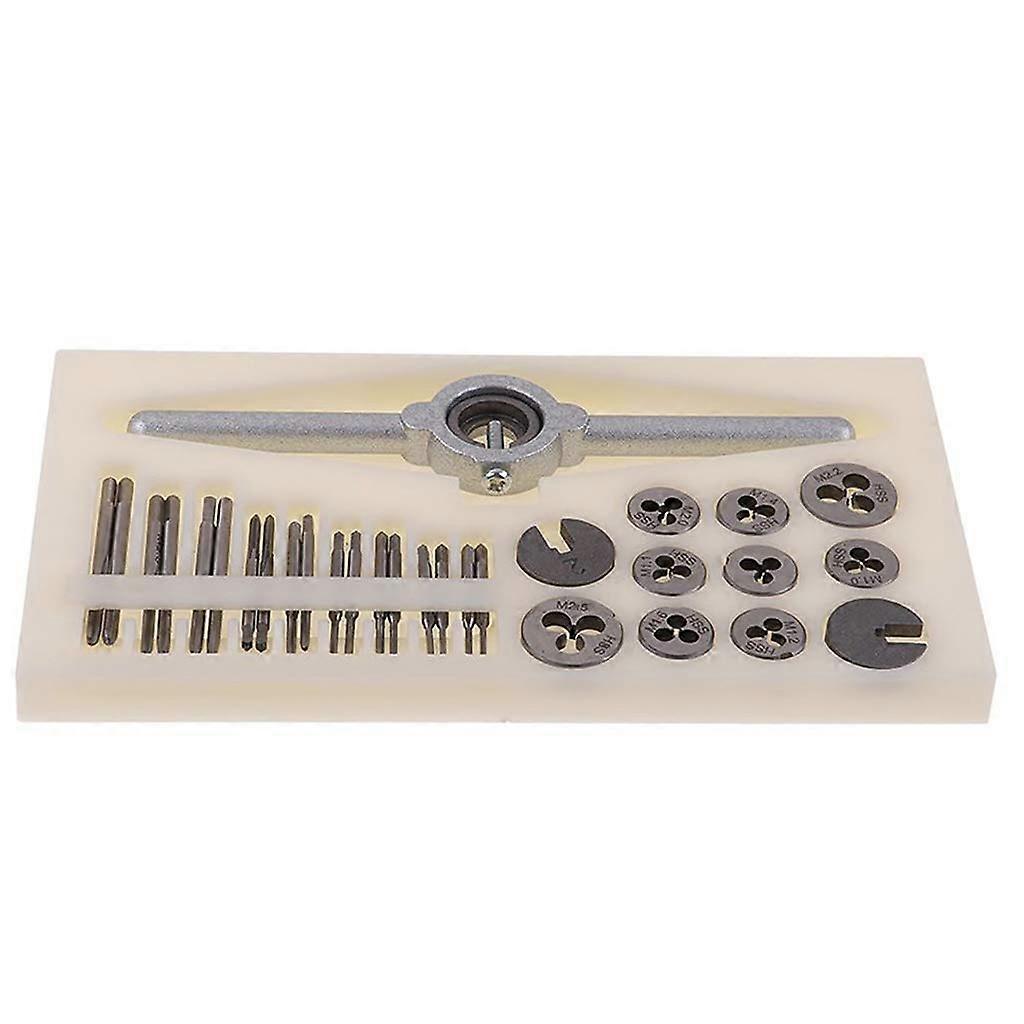 HSS Thread Plug Set 31-Piece with Taps and Wrench Handle M1 to M2.5 Electric Tool Set for Metalworking