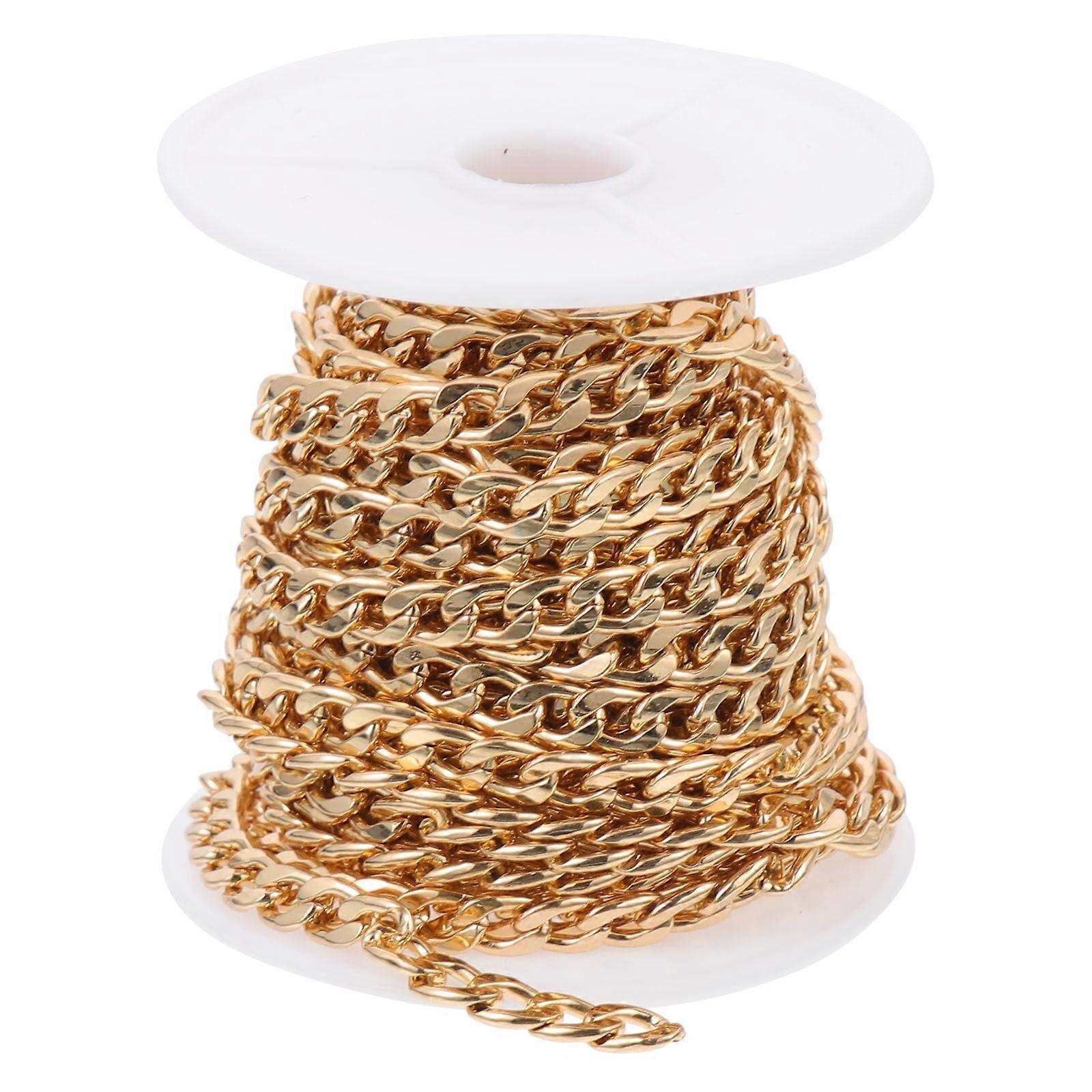 Golden Stainless Steel Chain for DIY Jewelry Making with Strong Holding Strength and Enough Length for Necklaces