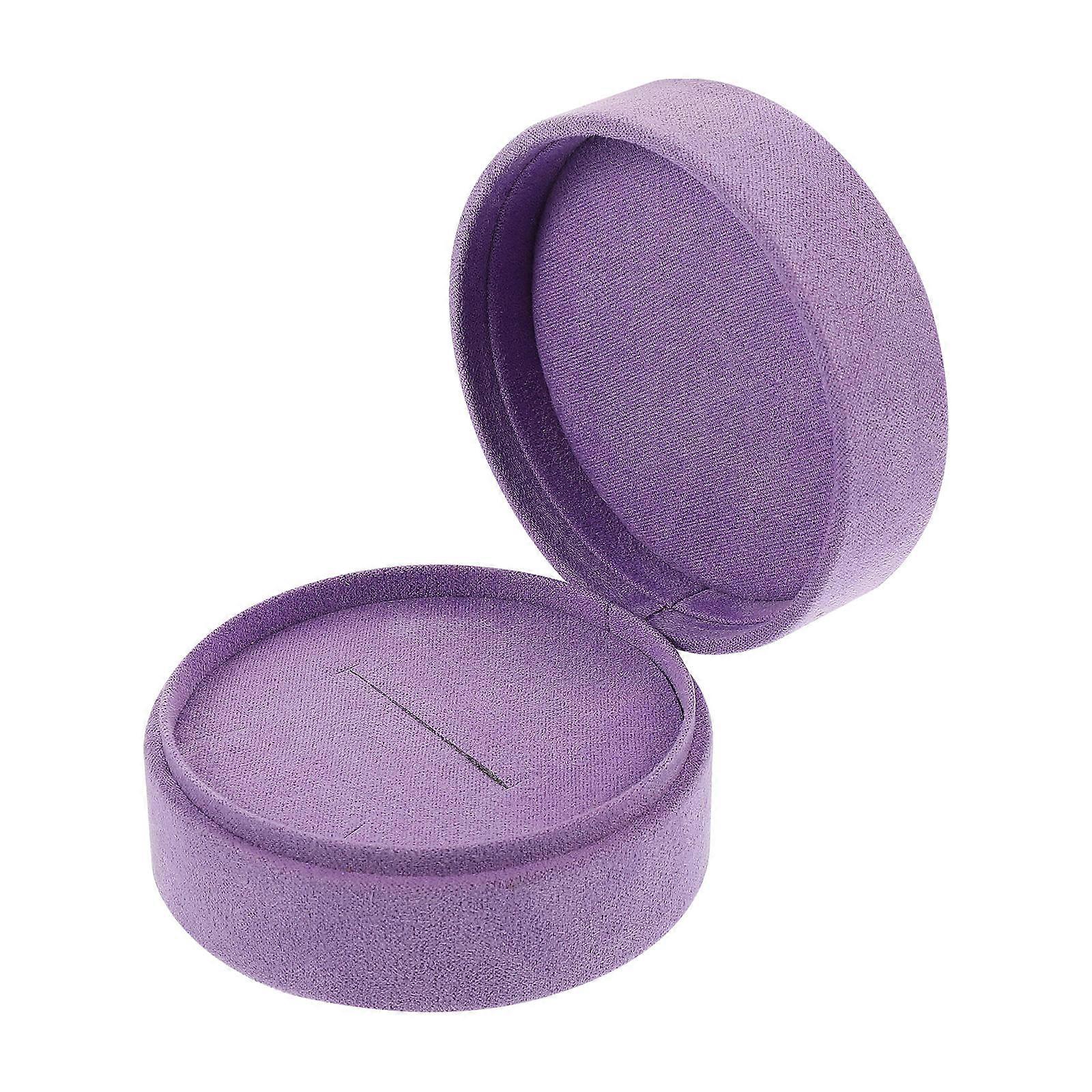 Jewelry Display Box Lint Finger Necklace Holder Home Organization Storage Round 1Set