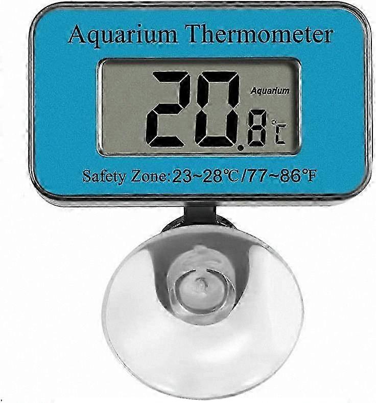 Digital LCD Aquarium Thermometer, Waterproof Fish Tank Temperature Monitor with Suction Cup for Water Enthusiasts