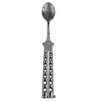 Butterfly Cutter Style Spoon Bbq Tool Spoon Fork Bottle Opener Folding Camping Hiking - SNNGV