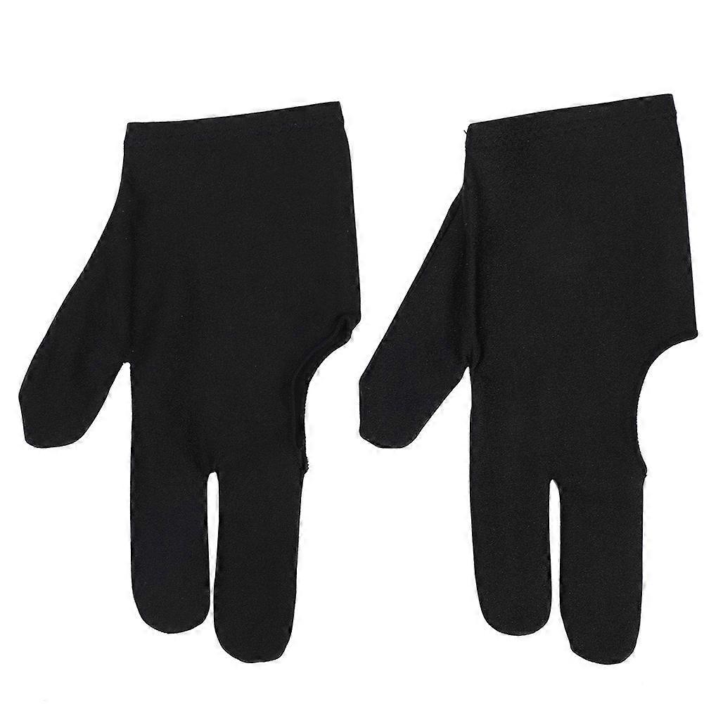 2 pcs unisexe snooker billard queue gant main gauche trois doigts garde de main protecteur