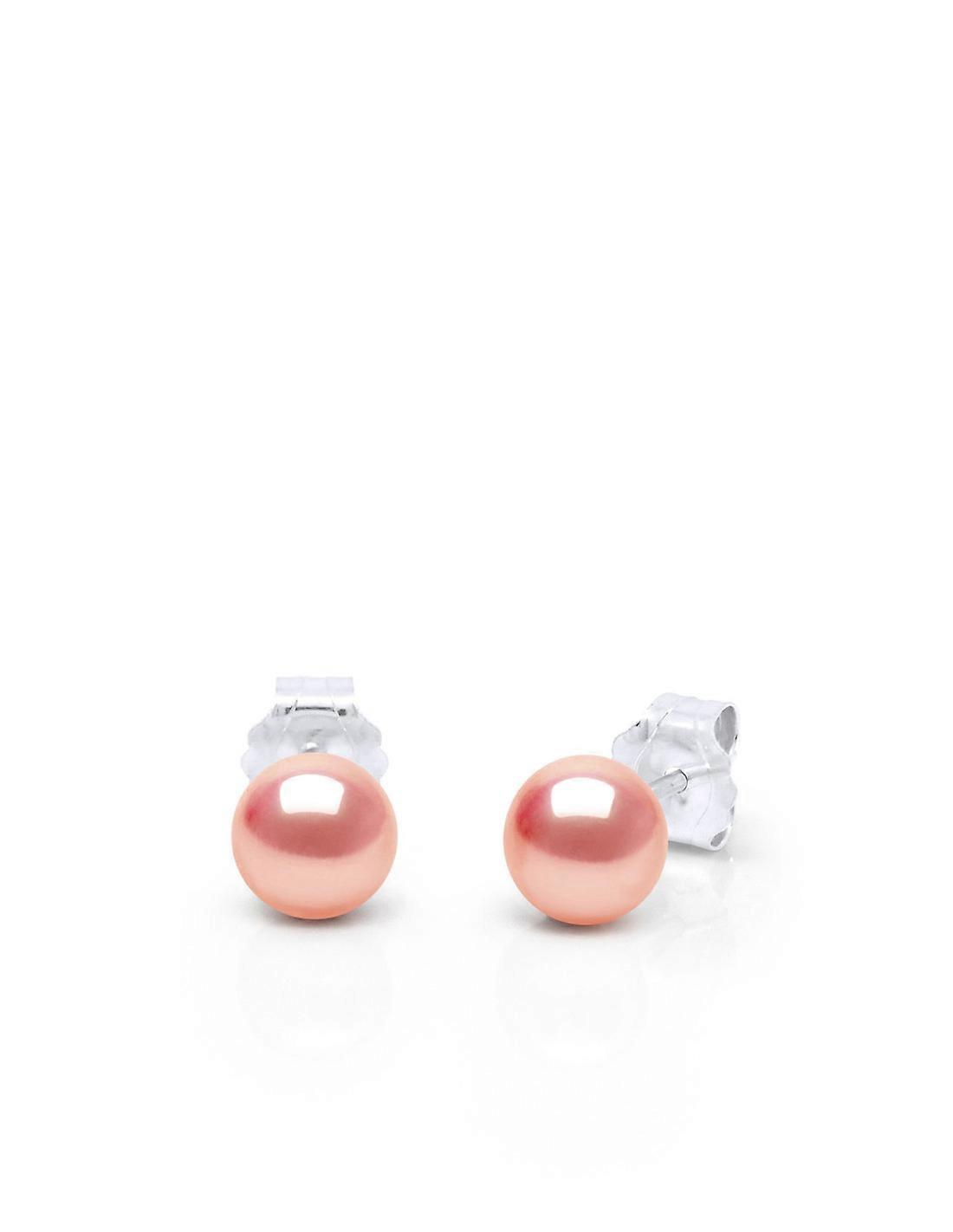 Orecchini e Perline d'Oro 5-6 mm - Rosa - AUDREY