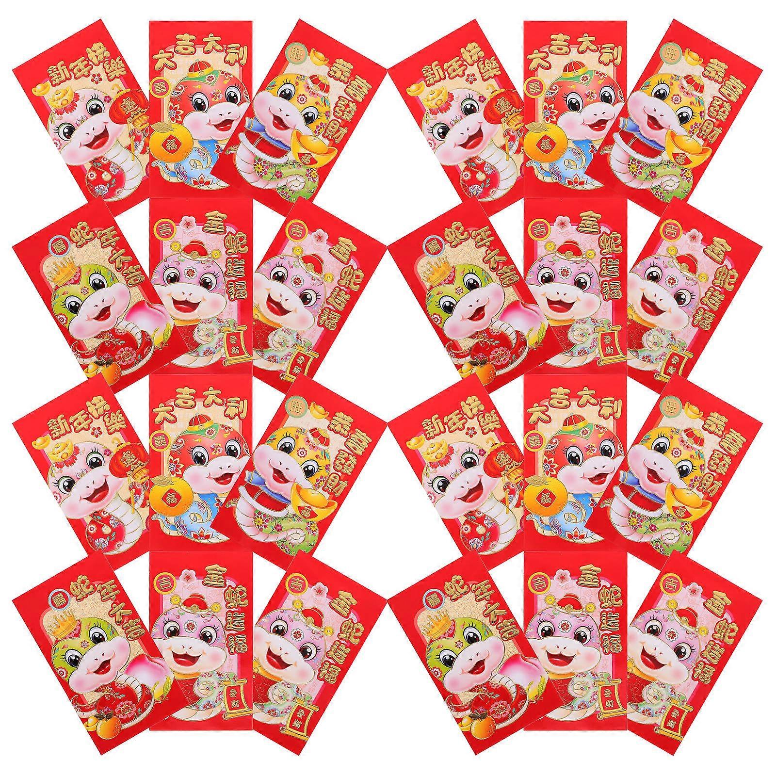 Hemoton 30pcs Red Envelopes for New Year Elegant Money Envelopes Festive Chinese Red Packets and Decorations