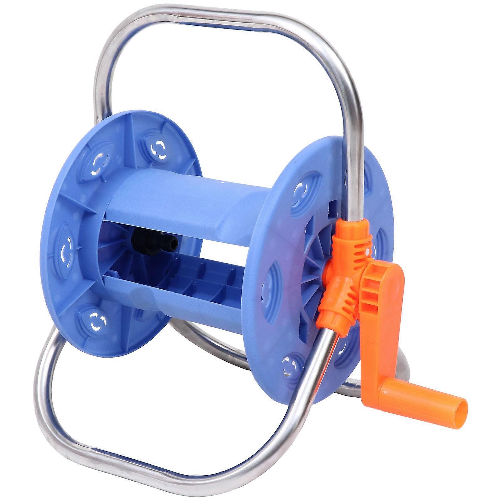 Hose Reel with Roller for Water Hose Storage – Garden Hose Organizer with Easy Design and Stable Base for Water and Wire Management