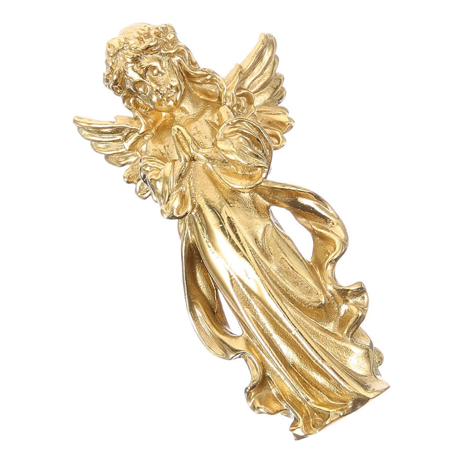 Golden Brass Door Handle with Retro European Design for Furniture Drawers and Cabinets 8.5x4.5 Inches