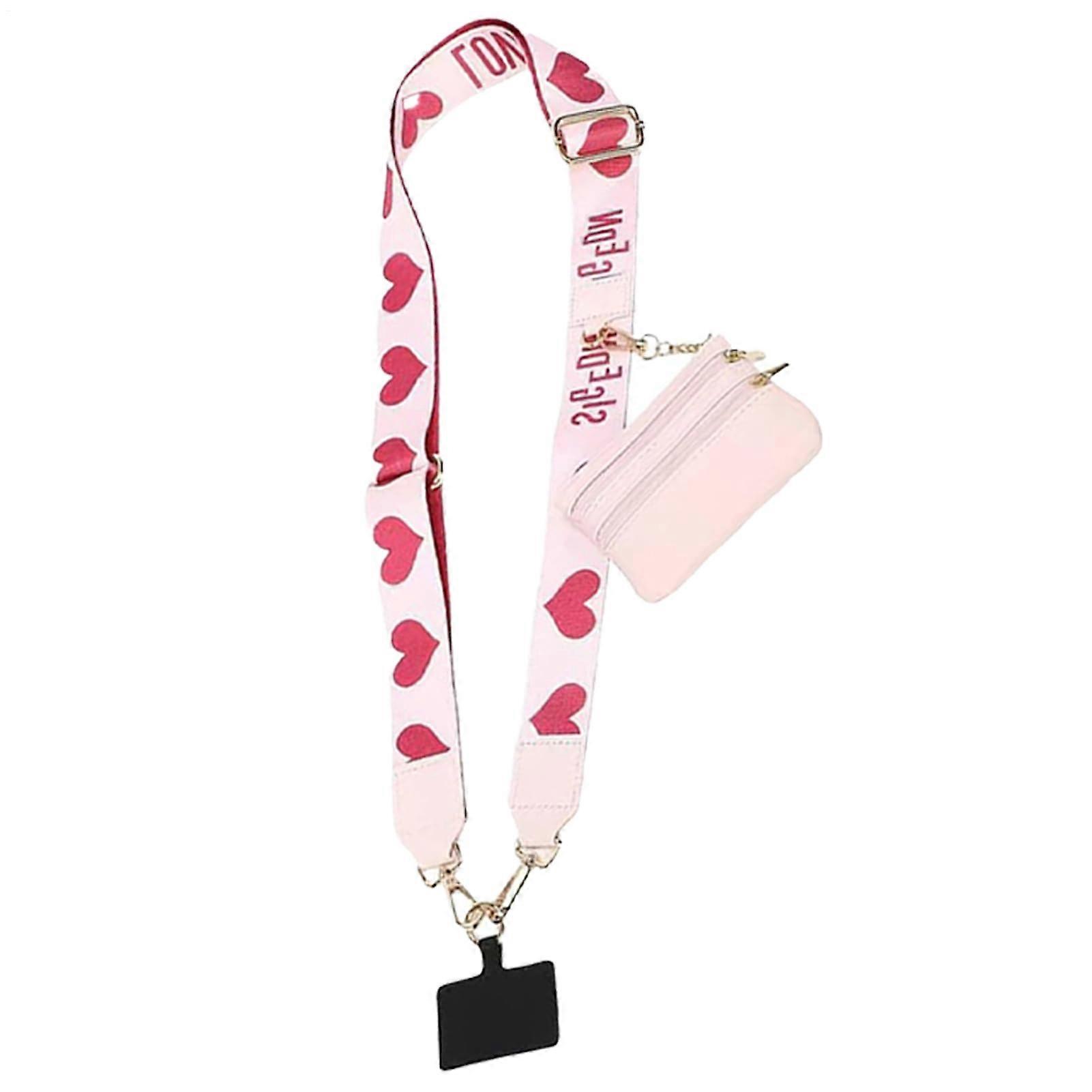 Crossb-Ody Mobile Phone Strap with Adjustable Neck and Wrist Design, Zipper Pocket, 27x8x0.5 cm for Travel and Daily Use
