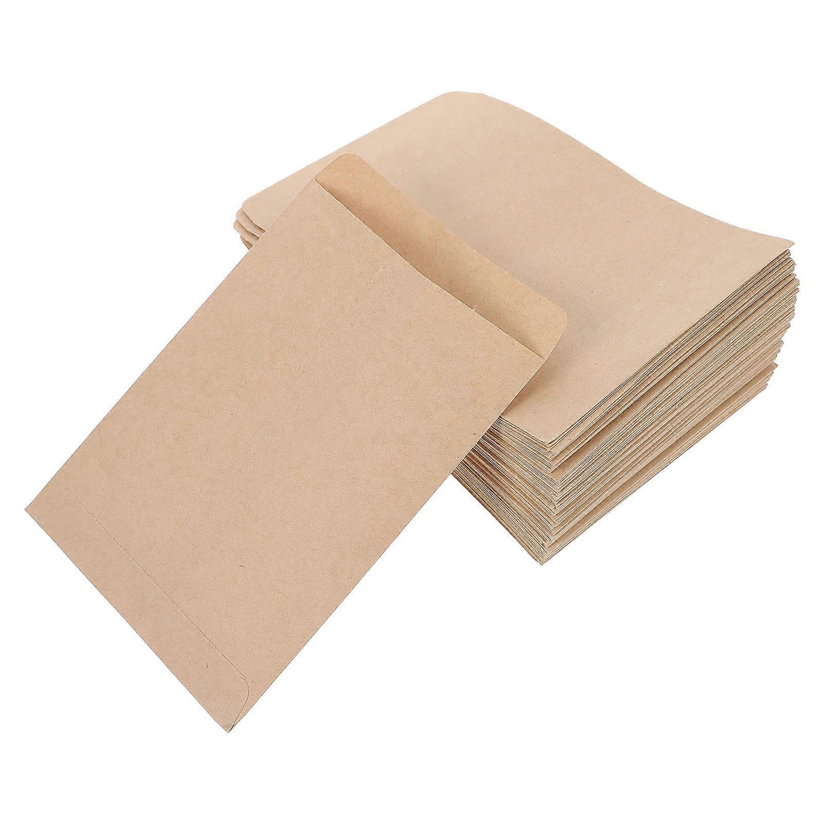 Seed Storage 100Pcs Kraft Envelopes Rectangular Storage Bags for Corn Rice Moisture-Proof Insect-Proof