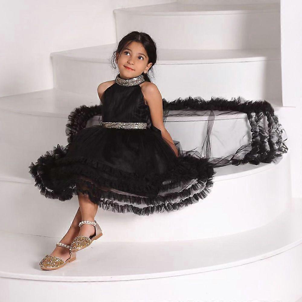 שמלת ערב לבנות שמלת נסיכה שמלת עוגה קשת ניתנת להסרה