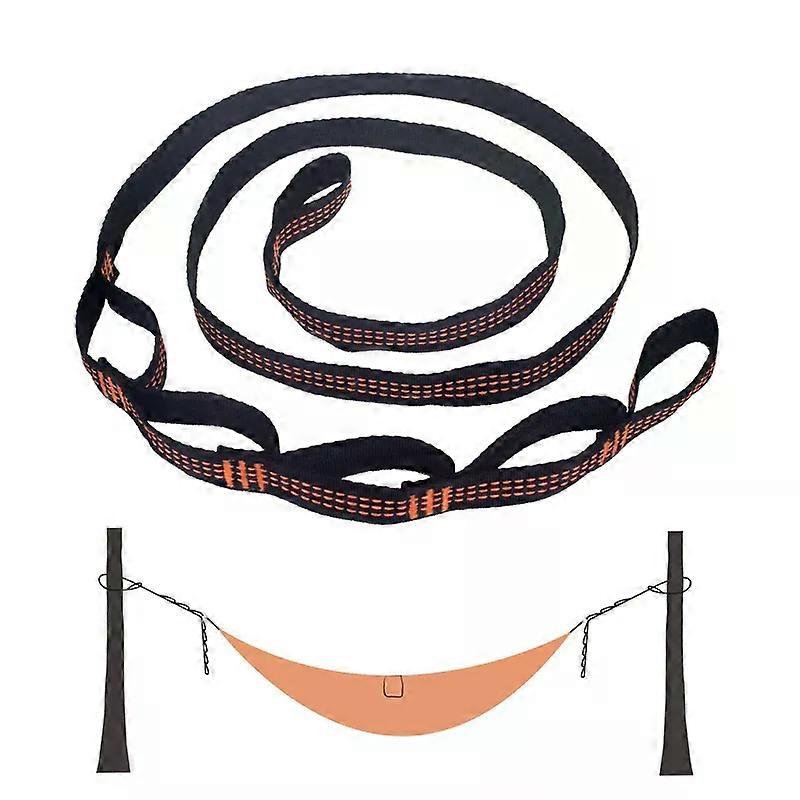 Pair of Special Reinforced Polyester Hammock Straps 2 Meters 5 Loops Adjustable Tree Hanging Belts Hammock Ropes