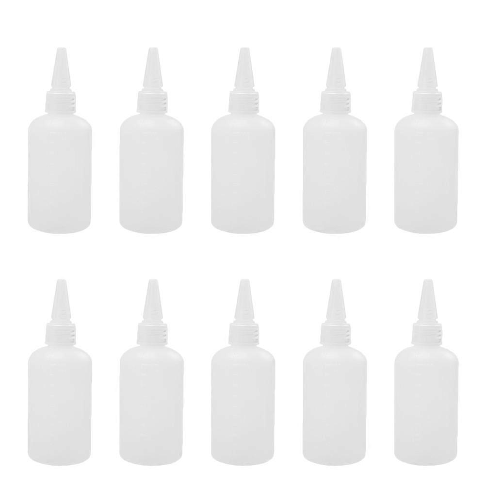 20 Pcs Squeezing Dispensing Caulking Bottles Plastic 100ml White Lightweight Storage