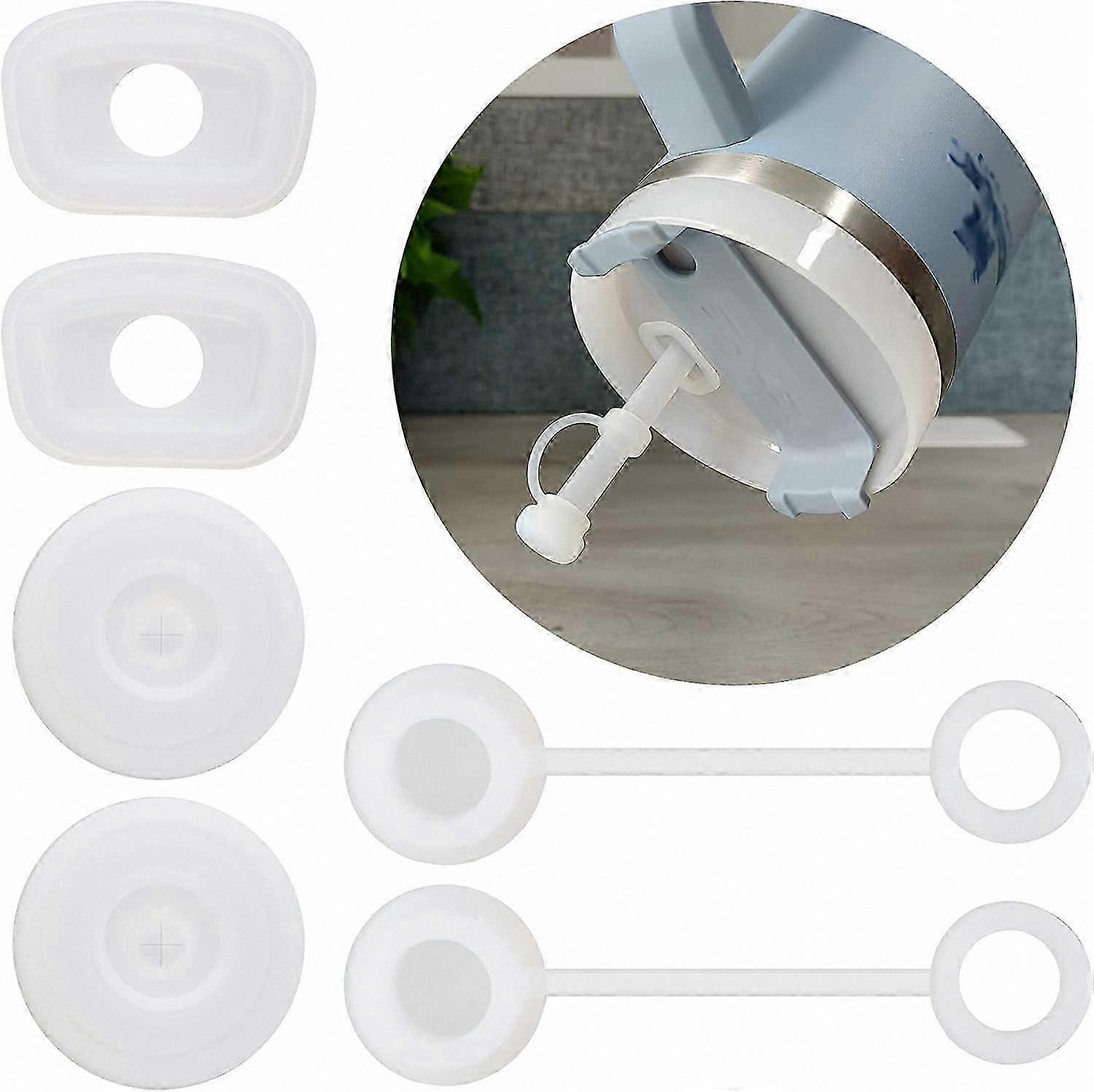 Silicone Leak-Resistant Lid Set of 3, Fits 1.0 Quart and 30oz Tumblers, Reusable Drinkware Accessory