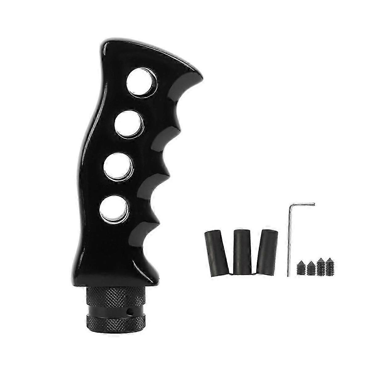 Gear Shift Tip Kit with Knife Grip Handle & Universal Shift Knob Accessories in Black - Compatible with All Cars
