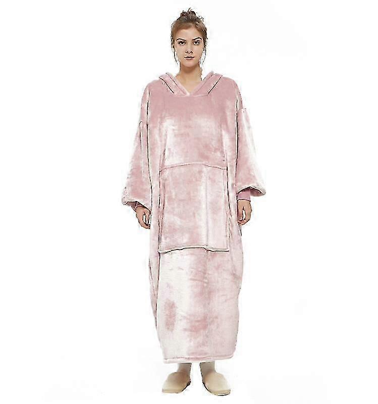 Sherpa Hood Wearable Blanket , TV Blanket Wrap Robe Hoodie Cover
