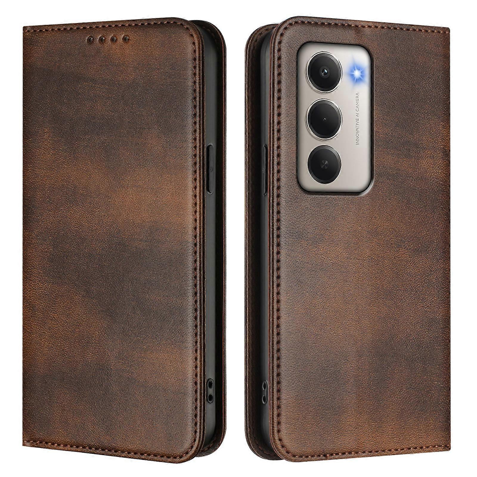 متوافق مع Xiaomi Redmi 15 5G حافظات المحفظة Retro Texture RFID غطاء الهاتف الجلدي