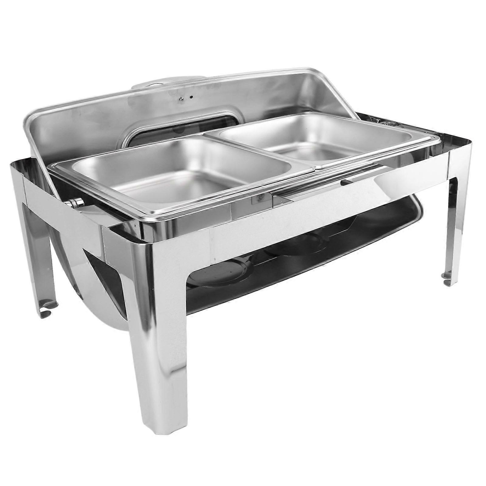 Elektrisk gnagskål 9L bufféserver 400W 64x43,7cm rustfritt stål