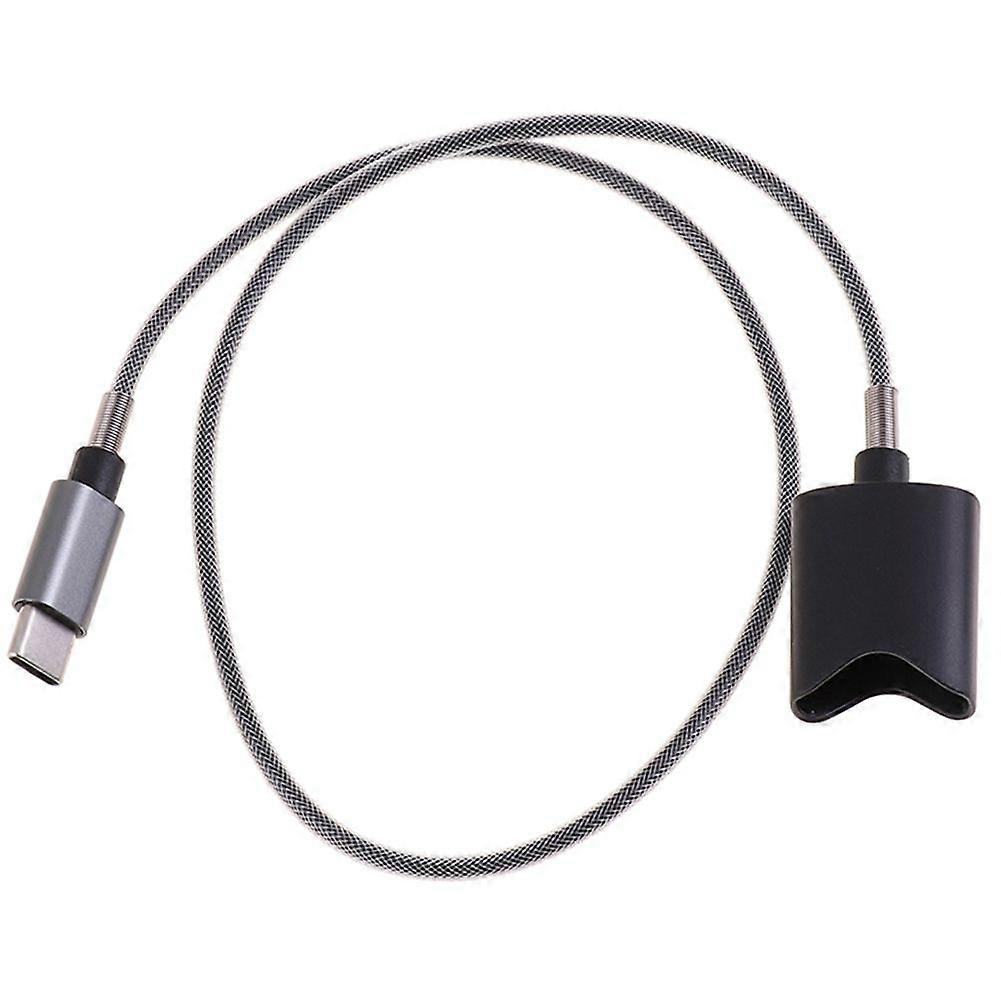 Type C Interface Charging Cable for Magnetic Charger Cord Universal Design 45cm (Gray Type-C)
