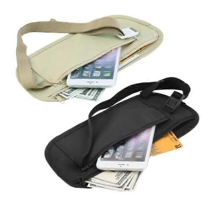 Anti-Theft Security Waist Bag - Brand - 2 Pieces - Waterproof - Adjustable Elastic - Ultra Thin