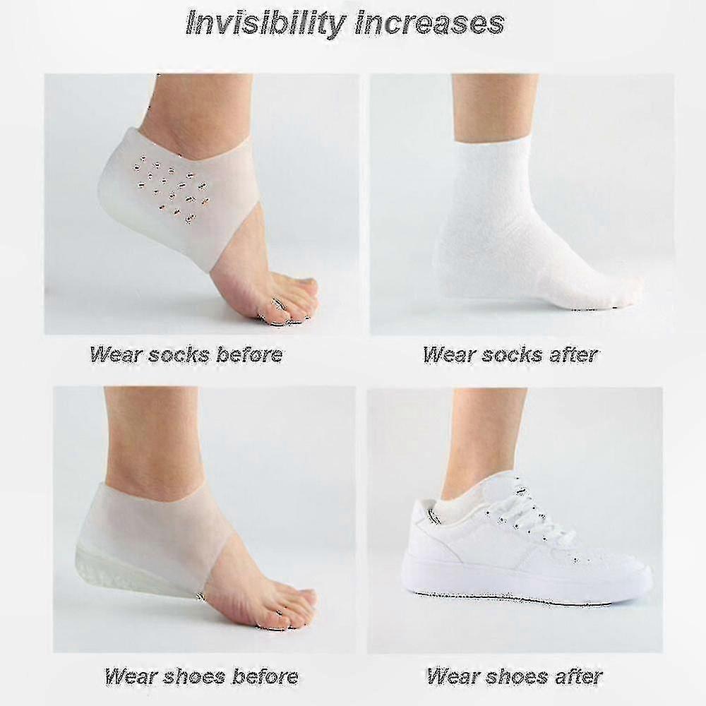 Comfortable 5cm Height Boosting Insoles for Everyday Use