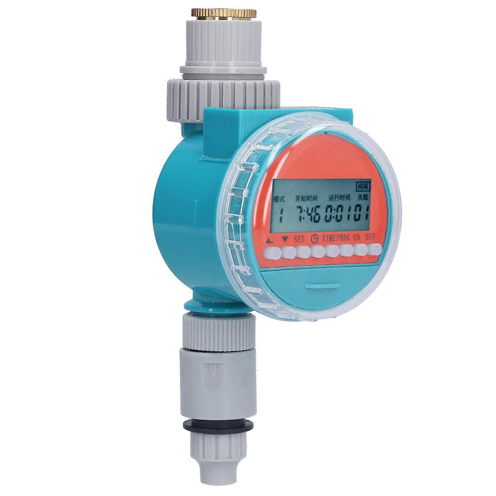 G1-1/4 LCD Water Timer Automatic Spray Irrigation Timer with Solar Panel for Balcony and Patio