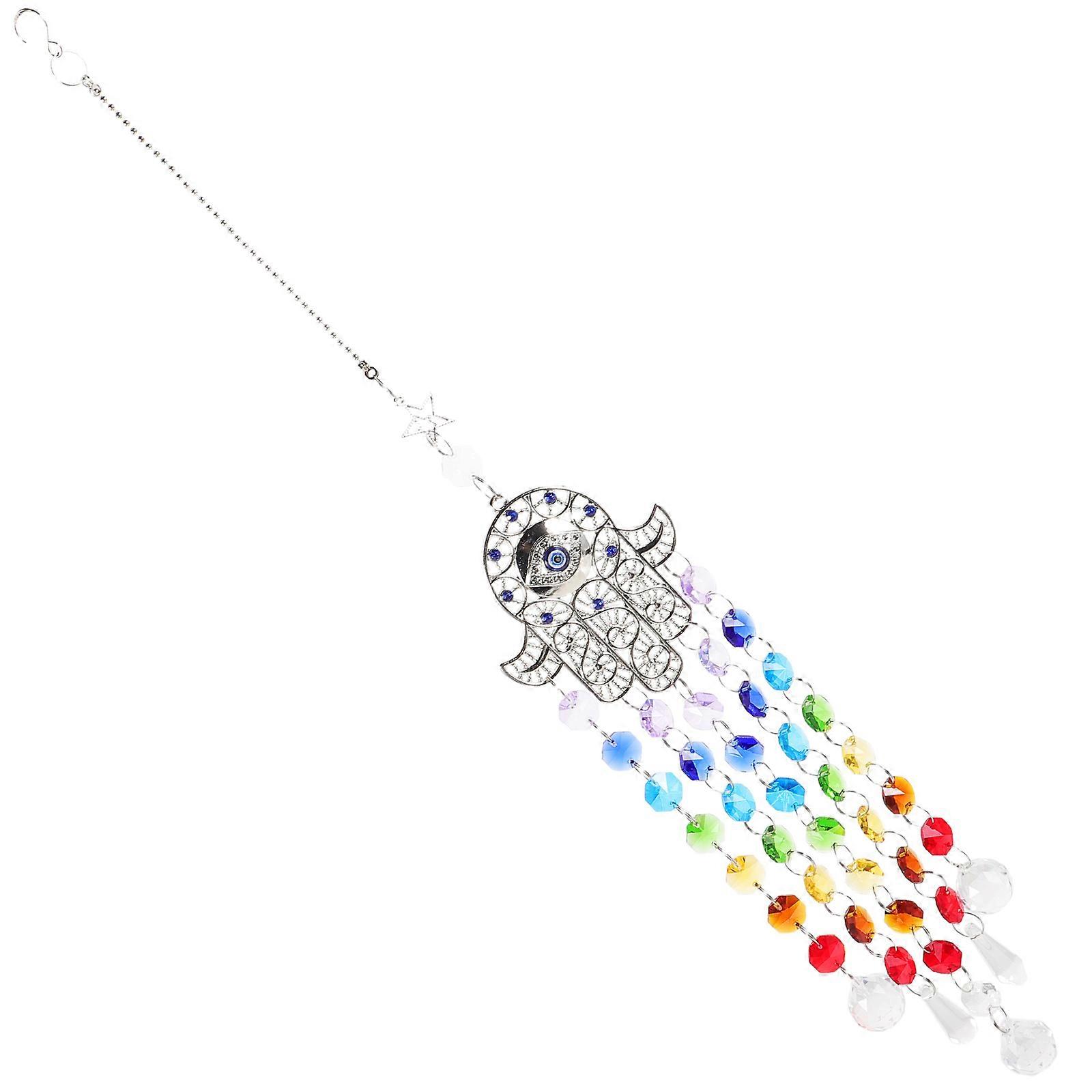 Crystal Hanging Decor Evil Eye Sun Catcher for Garden 2Pcs