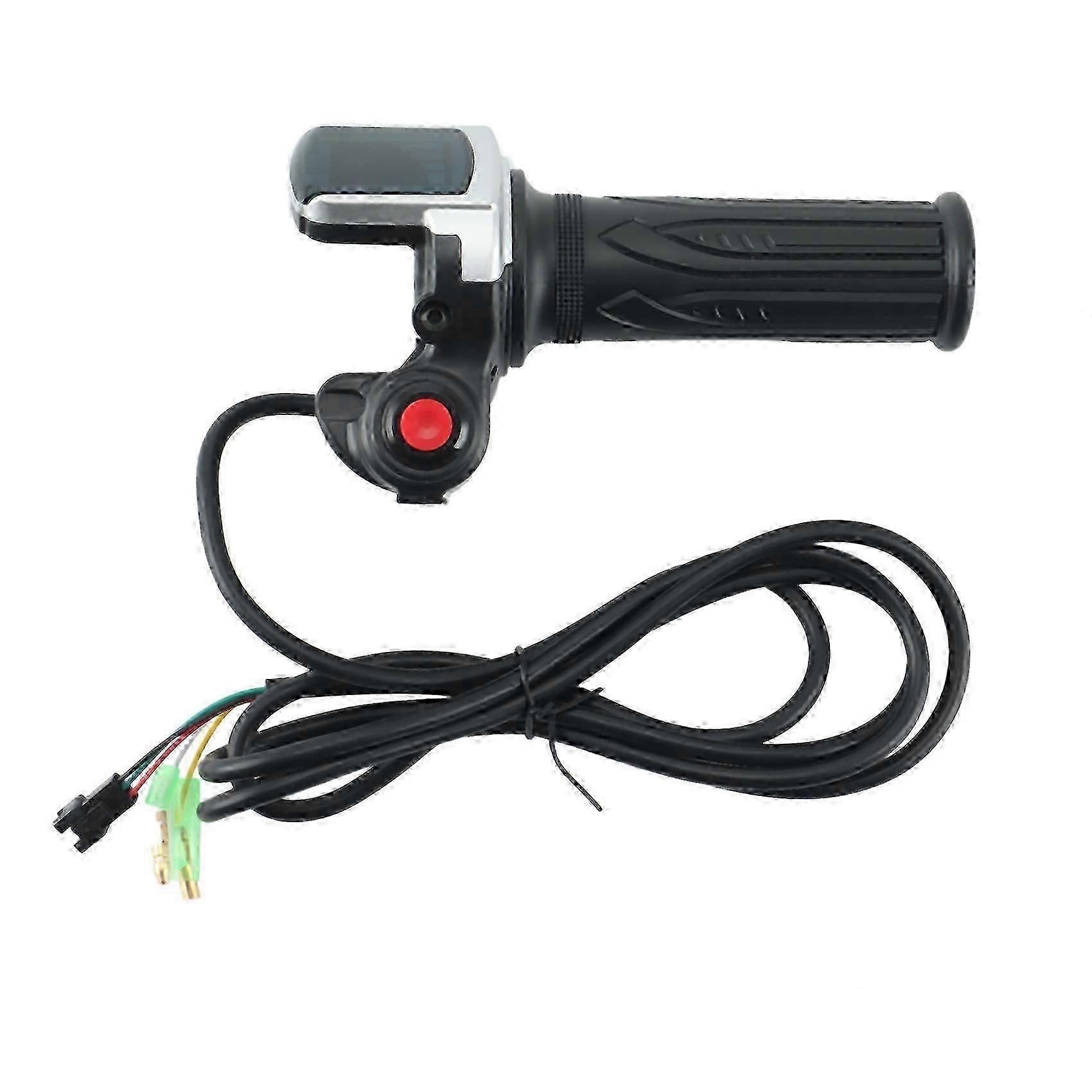 48V E-Bike Twist Throttle Grip with LCD Display & Power Switch for Electric Scooter Acceleration
