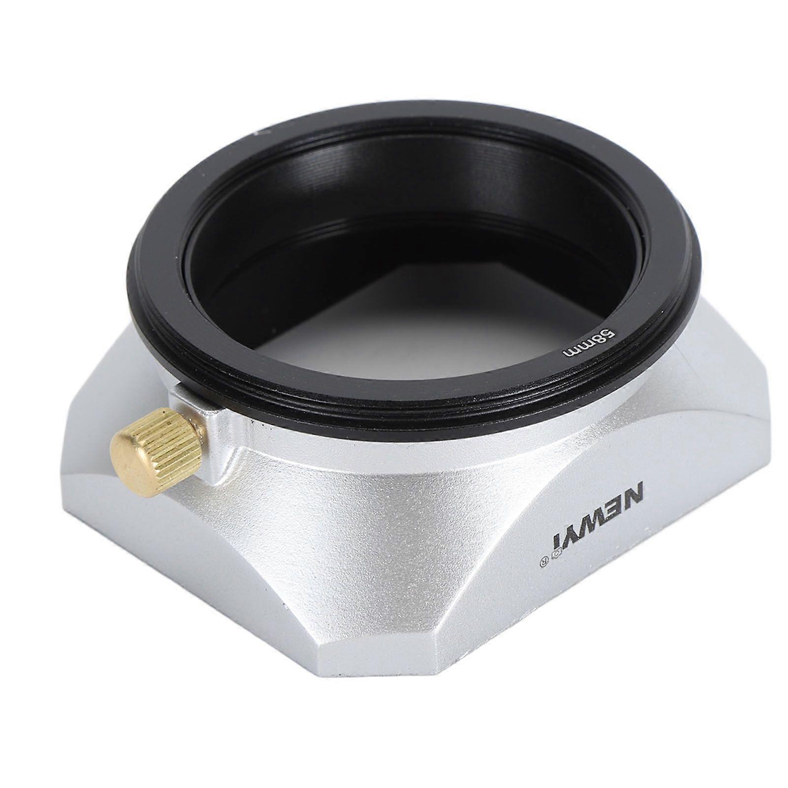 Lens Hood Retro Square Matte 58MM Lens Hood Shade for Digital Camera Mirrorless Camera