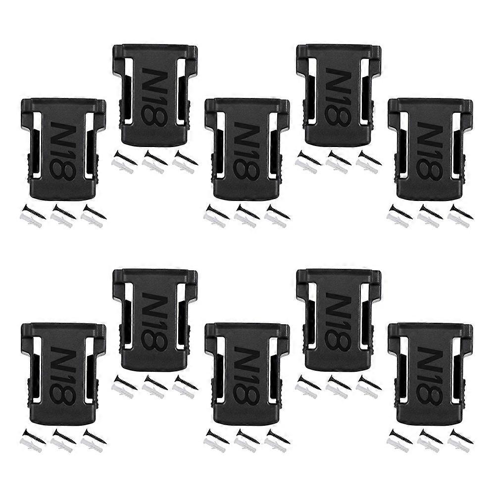 Holders Strong Mount Holders for Storage Use 10Pcs Black ABS